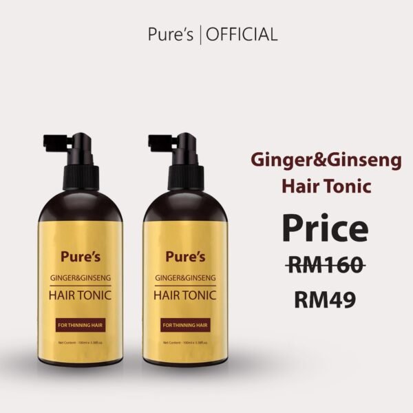 Pure’s Hair Tonic Ginger&Ginseng Organic Haircare hair loss product Koko Shampoo Conditioner Clean - Image 4