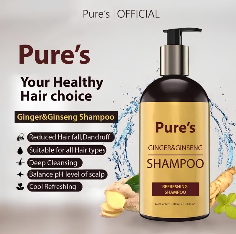 Pure's Shampoo Ginger&Ginseng Organic Haircare